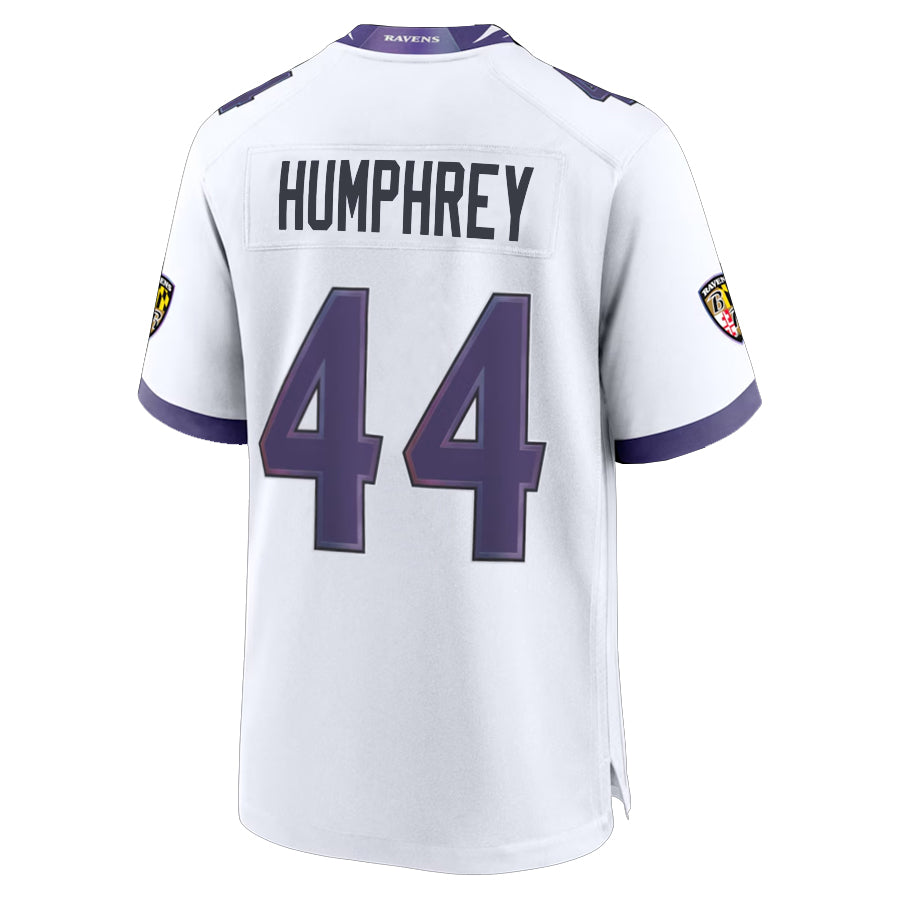 CAdoa B.Ravens #44 Marlon Humphrey Player White Home Game Stitched Jerseys
