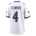 CAdoa B.Ravens #4 Zay Flowers White Game Stitched Jerseys