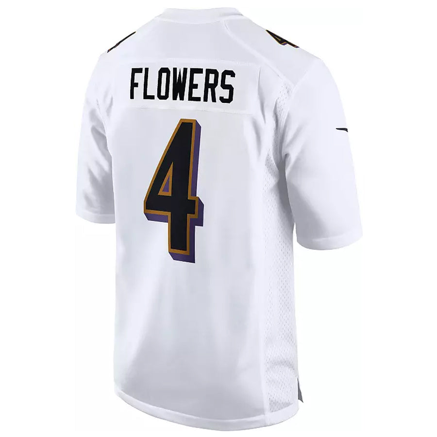 CAdoa B.Ravens #4 Zay Flowers Player Fashion White Game Stitched Jerseys