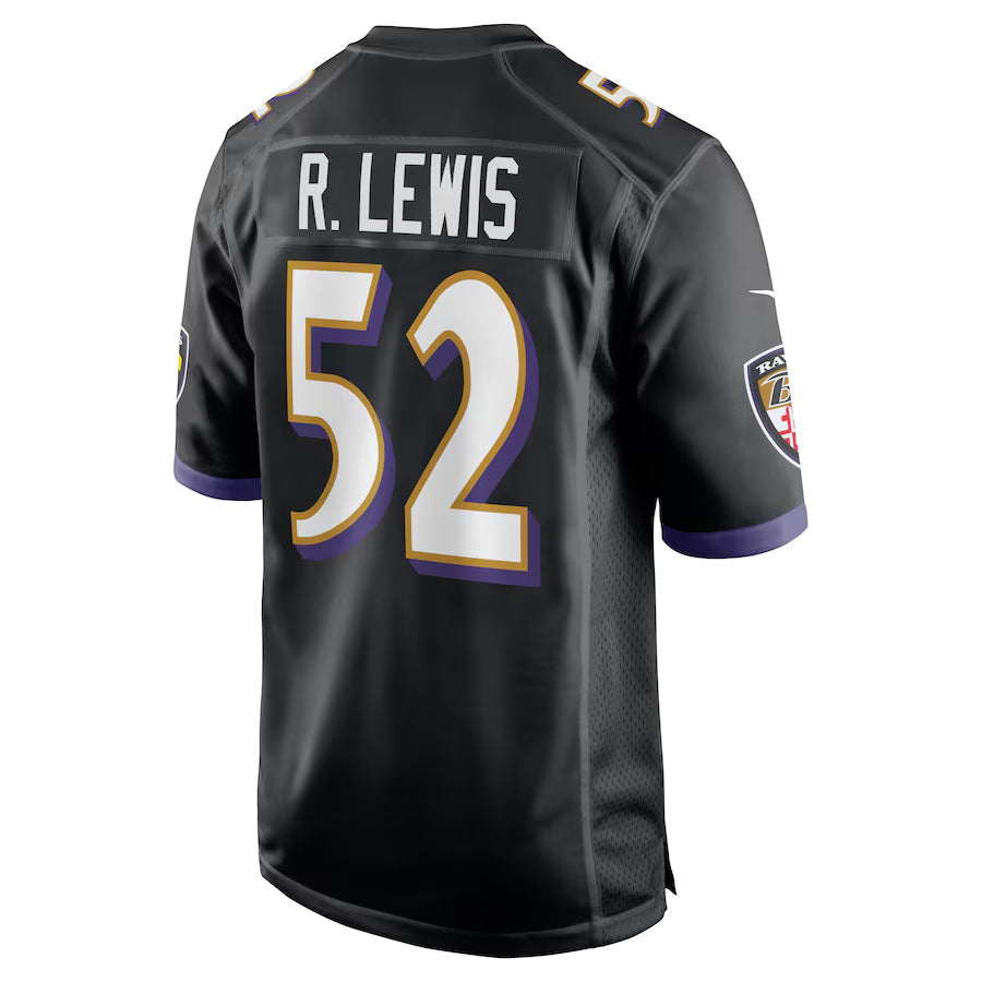 CAdoa B.Ravens #52 Ray Lewis Player Black Home Stitched Jerseys