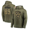 CAdoa B.Ravens #89 Mark Andrews Ioane Player Olive Salute to Service Pullover Hoodie Stitched Jerseys