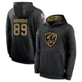 CAdoa B.Ravens #89 Mark Andrews Player Black Salute to Service Pullover Hoodie Stitched Jerseys