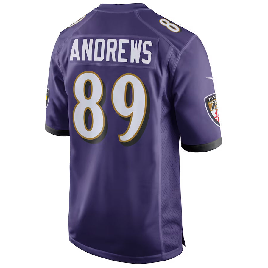 CAdoa B.Ravens #89 Mark Andrews Player Purple Home Game Jerseys