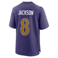 CAdoa B.Ravens #8 Lamar Jackson Purple Alternate Game Stitched Jerseys