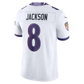 CAdoa B.Ravens #8 Lamar Jackson White Vapor F.U.S.E. Stitched Limited Jerseys