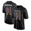 CAdoa B.Ravens #91 Trey Hendrickson Player Black Carbon Fashion Home Stitched Jerseys