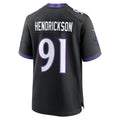 CAdoa B.Ravens #91 Trey Hendrickson Player Black Home Game Stitched Jerseys