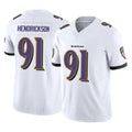 CAdoa B.Ravens #91 Trey Hendrickson Player White Vapor F.U.S.E. Limited Stitched Jerseys
