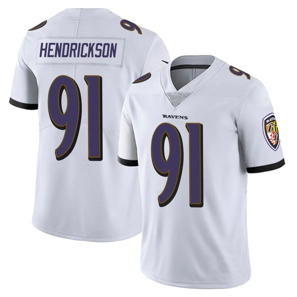 CAdoa B.Ravens #91 Trey Hendrickson Player White Vapor Untouchable Game Stitched Jerseys