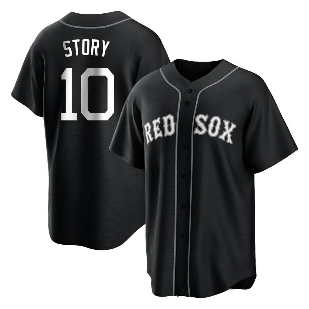 CAdoa B.Red Sox #10 Trevor Story Player Black Home Game Stitched Jerseys