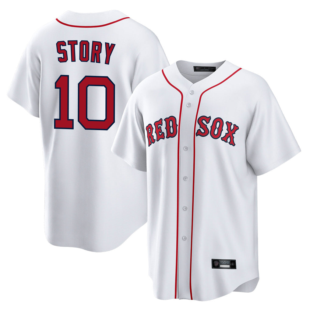 CAdoa B.Red Sox #10 Trevor Story Player White Home Game Stitched Jerseys