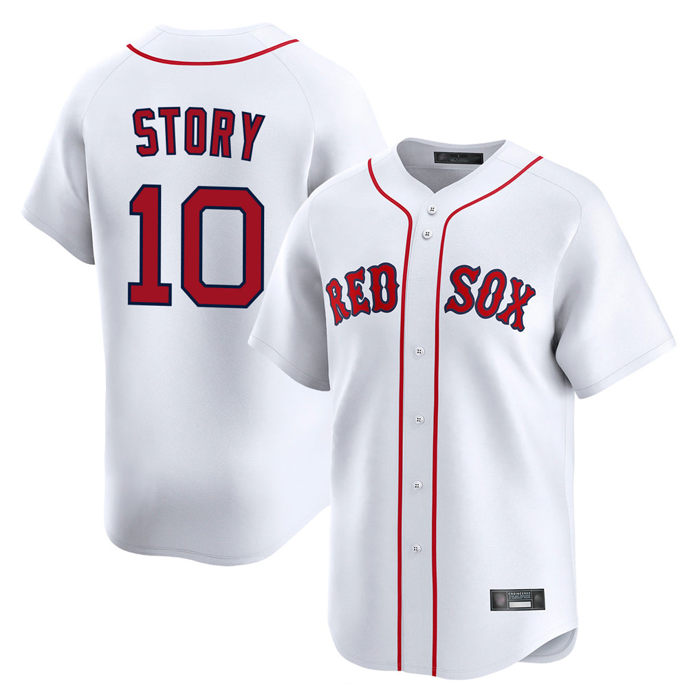 CAdoa B.Red Sox #10 Trevor Story Player White Limited Home Game Stitched Jerseys