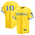 CAdoa B.Red Sox #10 Trevor Story Player Yellow Home Game Stitched Jerseys