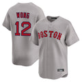 CAdoa B.Red Sox #12 Connor Wong Player Gray Road Limited Home Game Stitched Jerseys