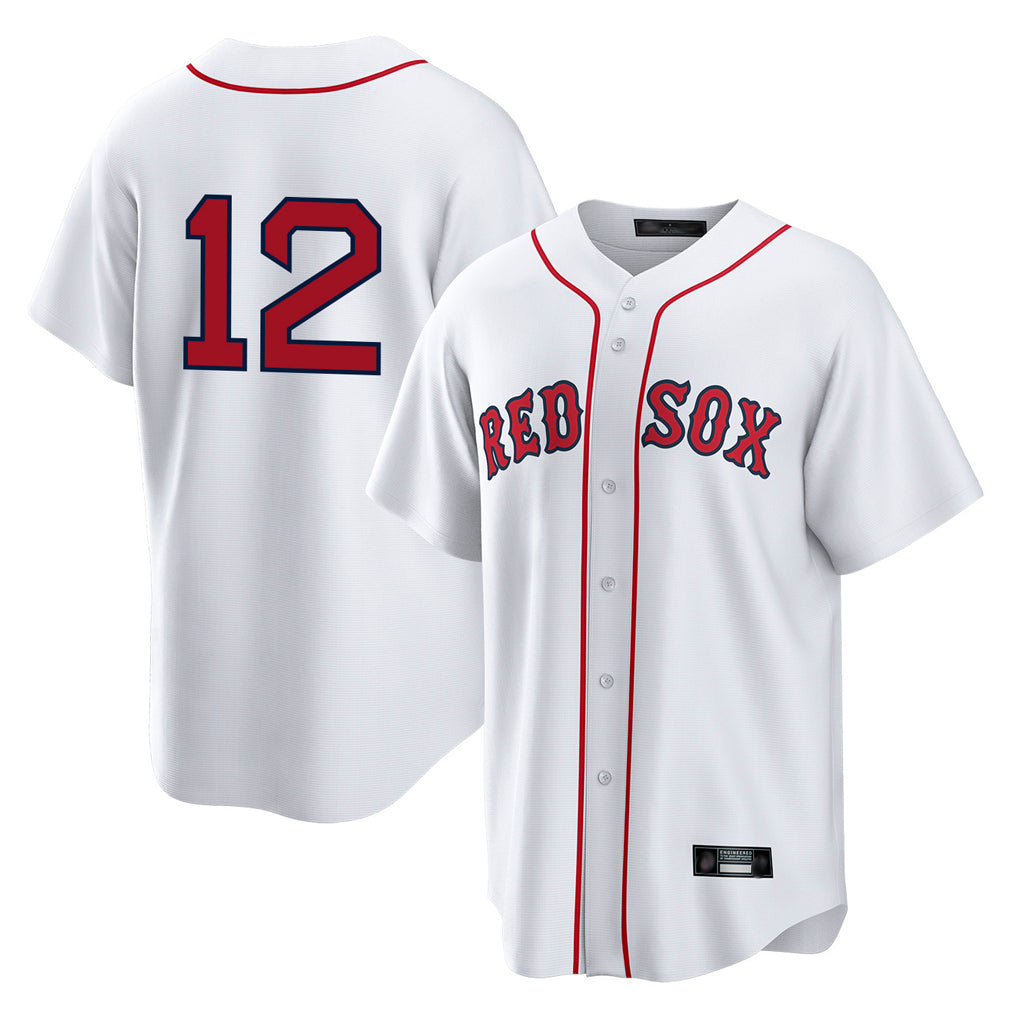 CAdoa B.Red Sox #12 Connor Wong Player White Home Game Stitched Jerseys
