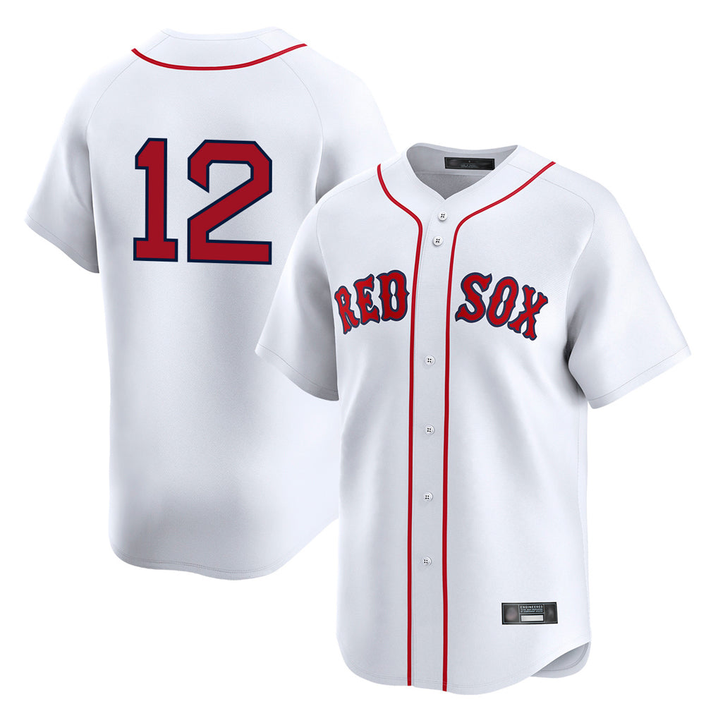 CAdoa B.Red Sox #12 Connor Wong Player White Limited Home Game Stitched Jerseys