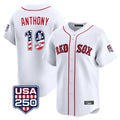 CAdoa B.Red Sox #19 Roman Anthony Player White USA 250 Fourth of July Limited Home Game Stitched Jerseys