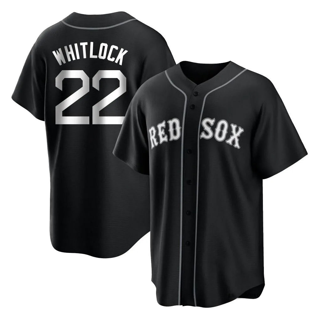 CAdoa B.Red Sox #22 Garrett Whitlock Player Black Home Game Stitched Jerseys