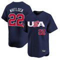 CAdoa B.Red Sox #22 Garrett Whitlock Player Navy USA World Classic Home Game Stitched Jerseys