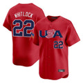 CAdoa B.Red Sox #22 Garrett Whitlock Player Red USA World Classic Home Game Stitched Jerseys