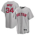 CAdoa B.Red Sox #34 David Ortiz Player Gray Road Home Game Stitched Jerseys