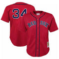 CAdoa B.Red Sox #34 David Ortiz Player Red Mitchell & Ness Cooperstown Collection Mesh Home Stitched Jerseys