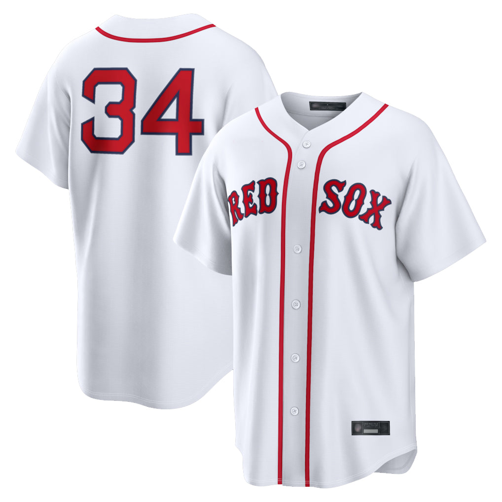 CAdoa B.Red Sox #34 David Ortiz Player White Home Game Stitched Jerseys