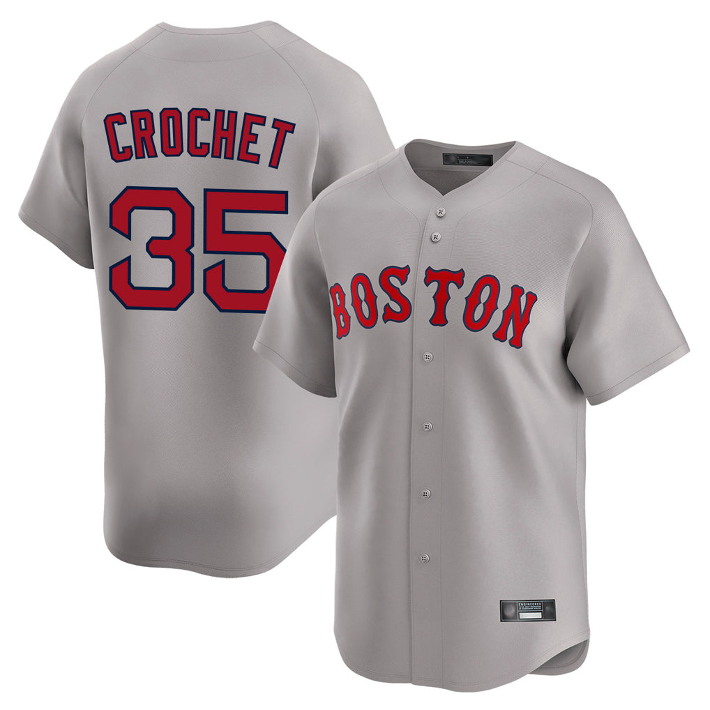 CAdoa B.Red Sox #35 Garrett Crochet Player Gray Road Limited Home Game Stitched Jerseys