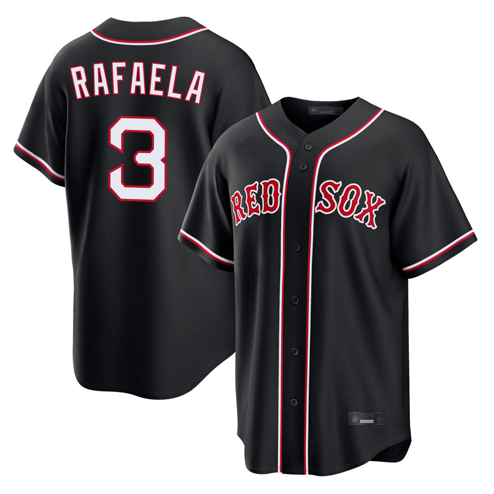 CAdoa B.Red Sox #3 Ceddanne Rafaela Player Black Out Home Game Stitched Jerseys