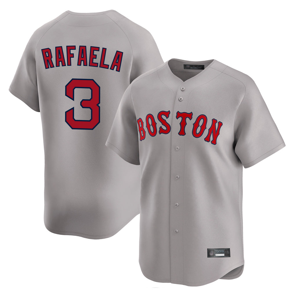 CAdoa B.Red Sox #3 Ceddanne Rafaela Player Gray Road Limited Home Game Stitched Jersey