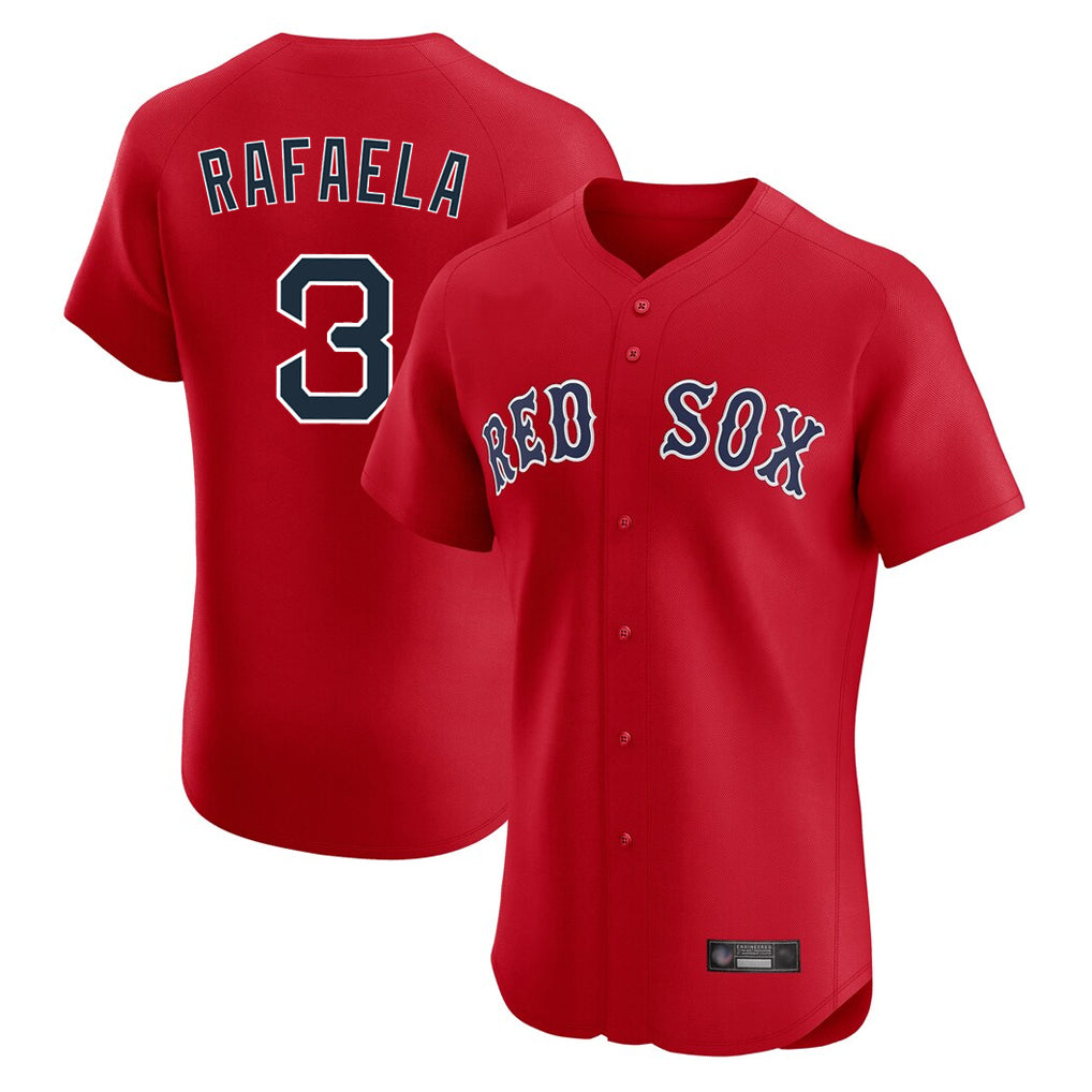 CAdoa B.Red Sox #3 Ceddanne Rafaela Player Red Limited Elite Home Game Stitched Jersey