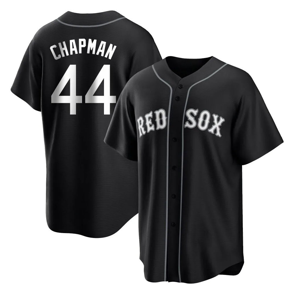 CAdoa B.Red Sox #44 Aroldis Chapman Player Black Home Game Stitched Jerseys