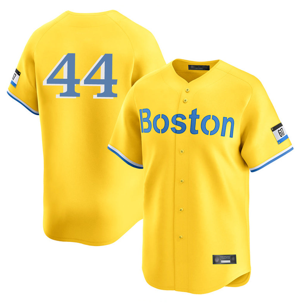 CAdoa B.Red Sox #44 Aroldis Chapman Player Yellow Limited Home Game Stitched Jerseys