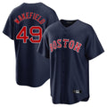 CAdoa B.Red Sox #49 Tim Wakefield Player Navy Home Game Stitched Jerseys