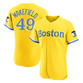 CAdoa B.Red Sox #49 Tim Wakefield Player Yellow Limited Elite Home Game Stitched Jerseys