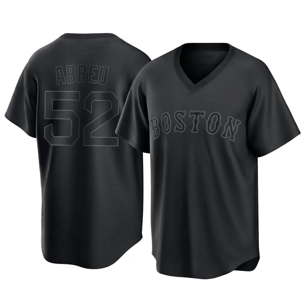 CAdoa B.Red Sox #52 Wilyer Abreu Player Black T-shirt Home Game Stitched Jerseys