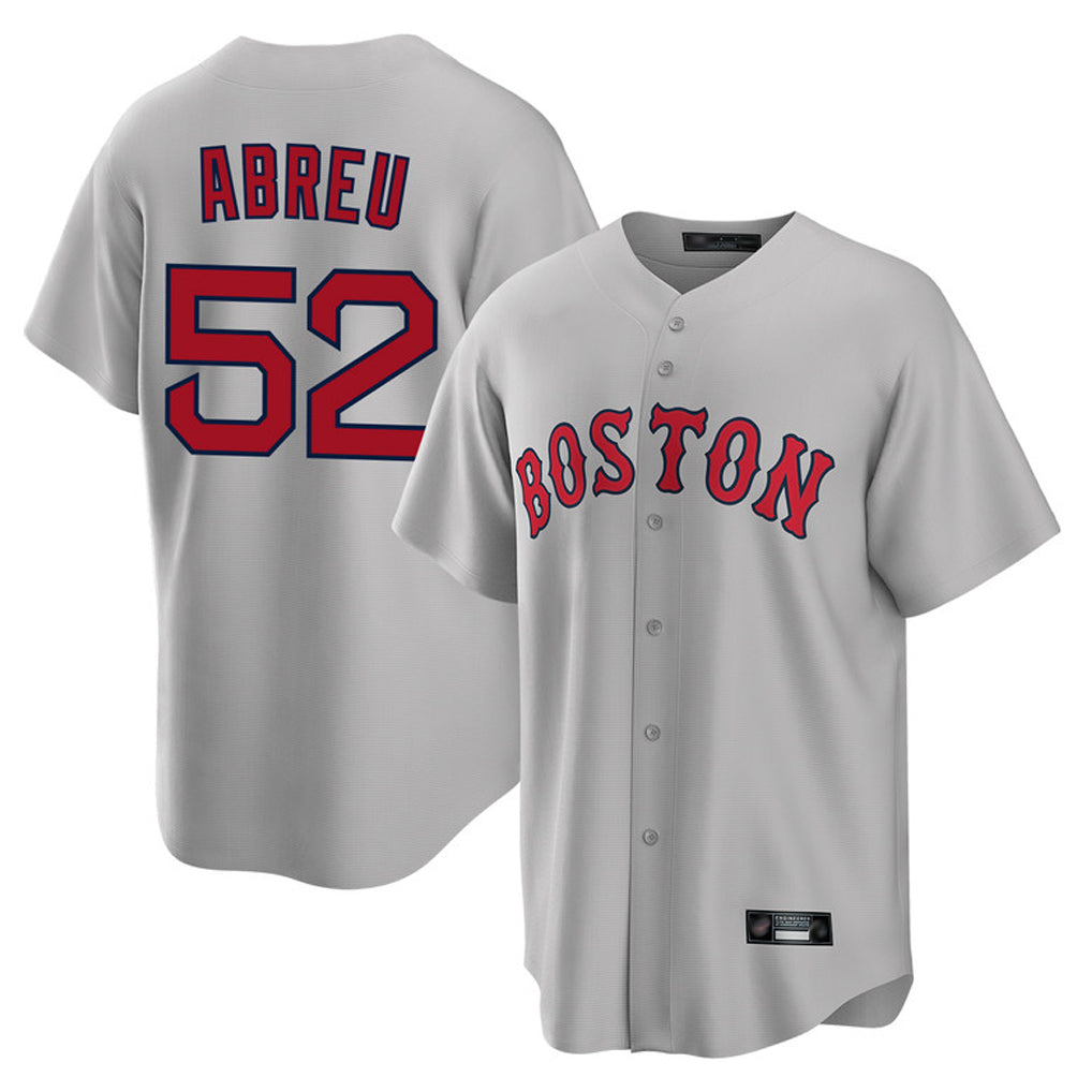 CAdoa B.Red Sox #52 Wilyer Abreu Player Gray Road Home Game Stitched Jerseys