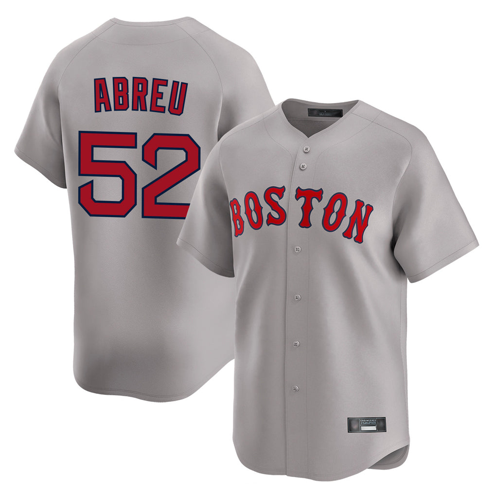 CAdoa B.Red Sox #52 Wilyer Abreu Player Gray Road Limited Home Game Stitched Jerseys