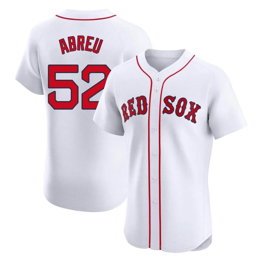 CAdoa B.Red Sox #52 Wilyer Abreu Player White Limited Elite Home Game Stitched Jerseys