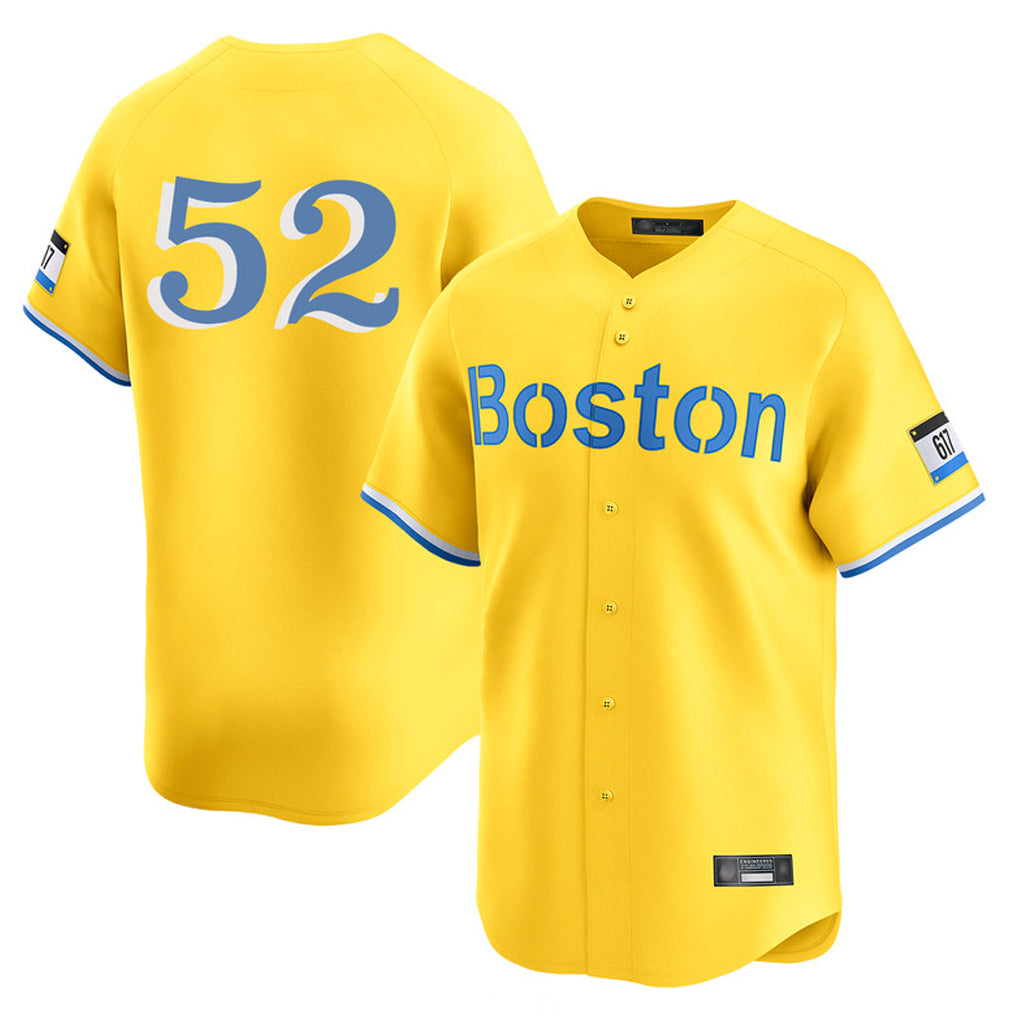 CAdoa B.Red Sox #52 Wilyer Abreu Player Yellow Limited Home Game Stitched Jerseys