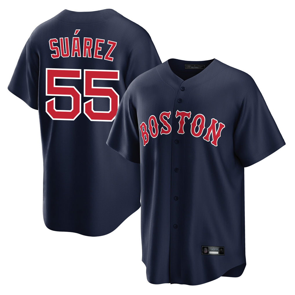 CAdoa B.Red Sox #55 Ranger Su¡§¡érez Player Navy Home Game Stitched Jerseys