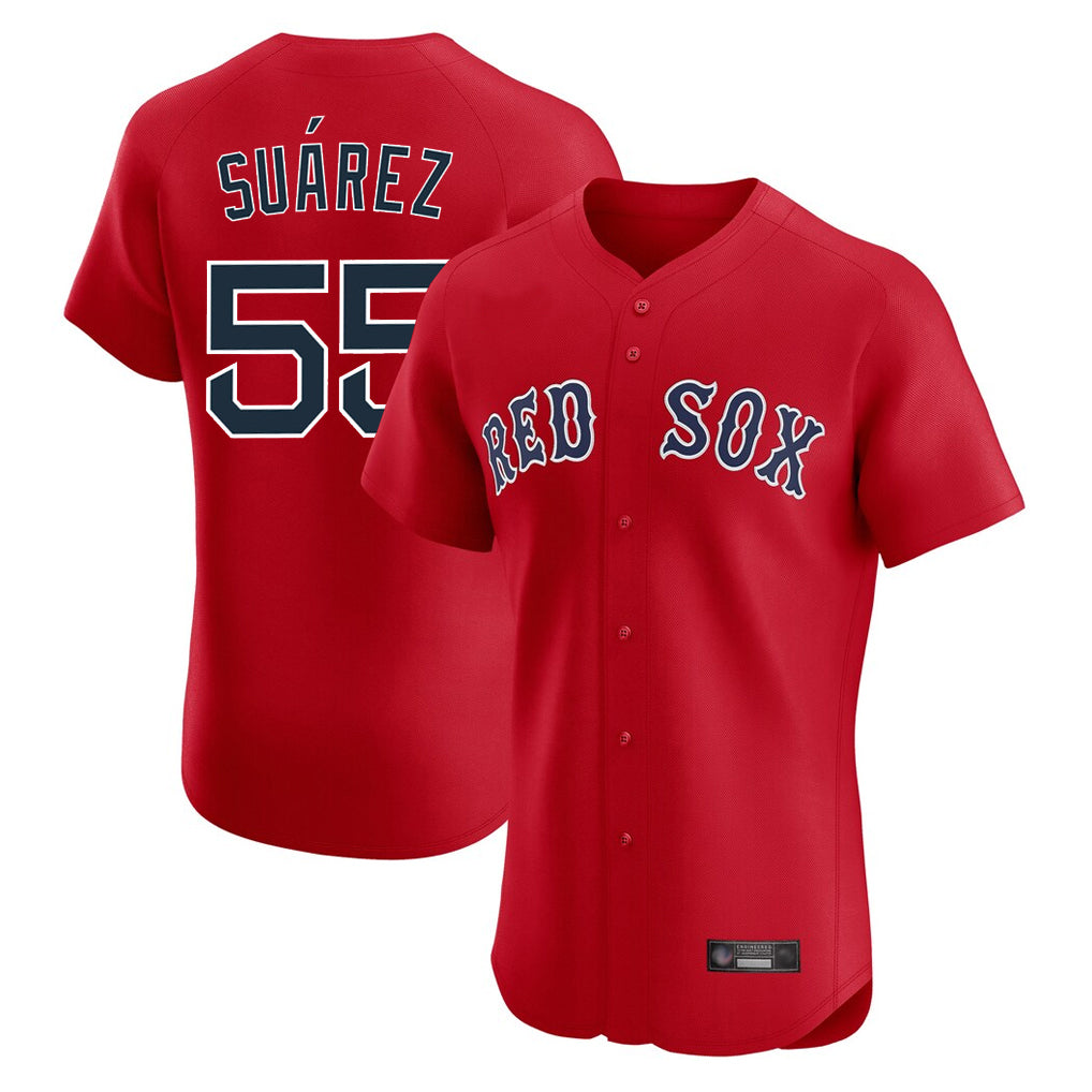 CAdoa B.Red Sox #55 Ranger Su¡§¡érez Player Red Limited Elite Home Game Stitched Jerseys