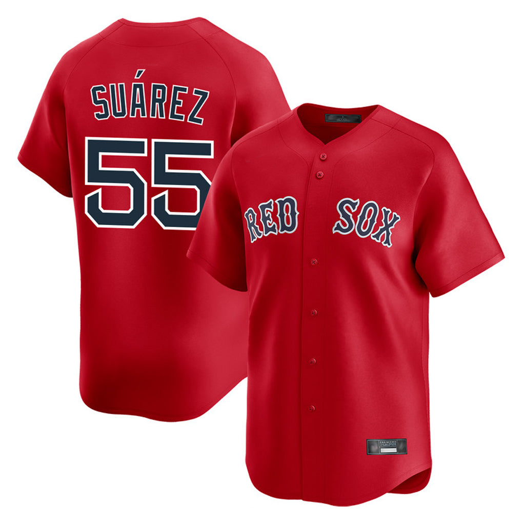 CAdoa B.Red Sox #55 Ranger Su¡§¡érez Player Red Limited Home Game Stitched Jerseys
