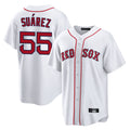 CAdoa B.Red Sox #55 Ranger Su¡§¡érez Player White Home Game Stitched Jerseys