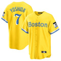 CAdoa B.Red Sox #7 Masataka Yoshida Player Yellow Home Game Stitched Jersey