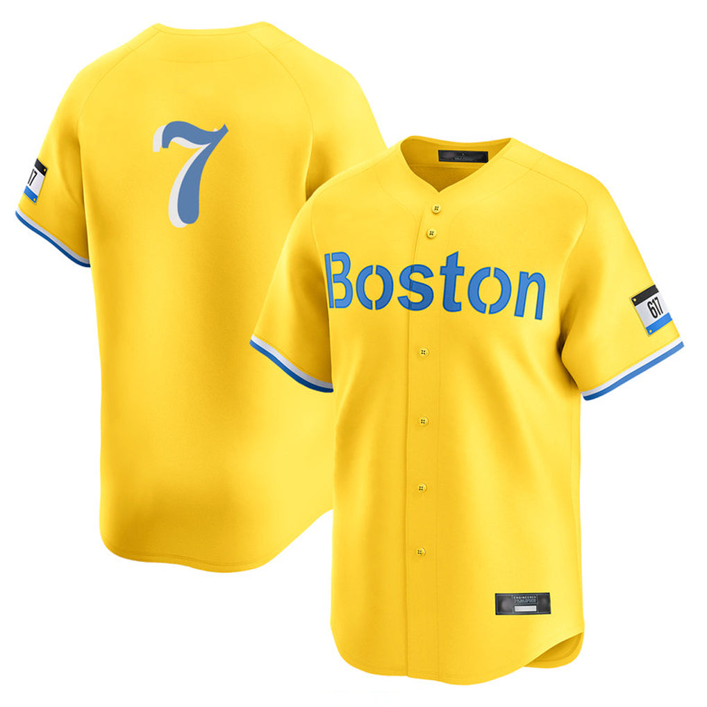CAdoa B.Red Sox #7 Masataka Yoshida Player Yellow Limited Home Game Stitched Jersey