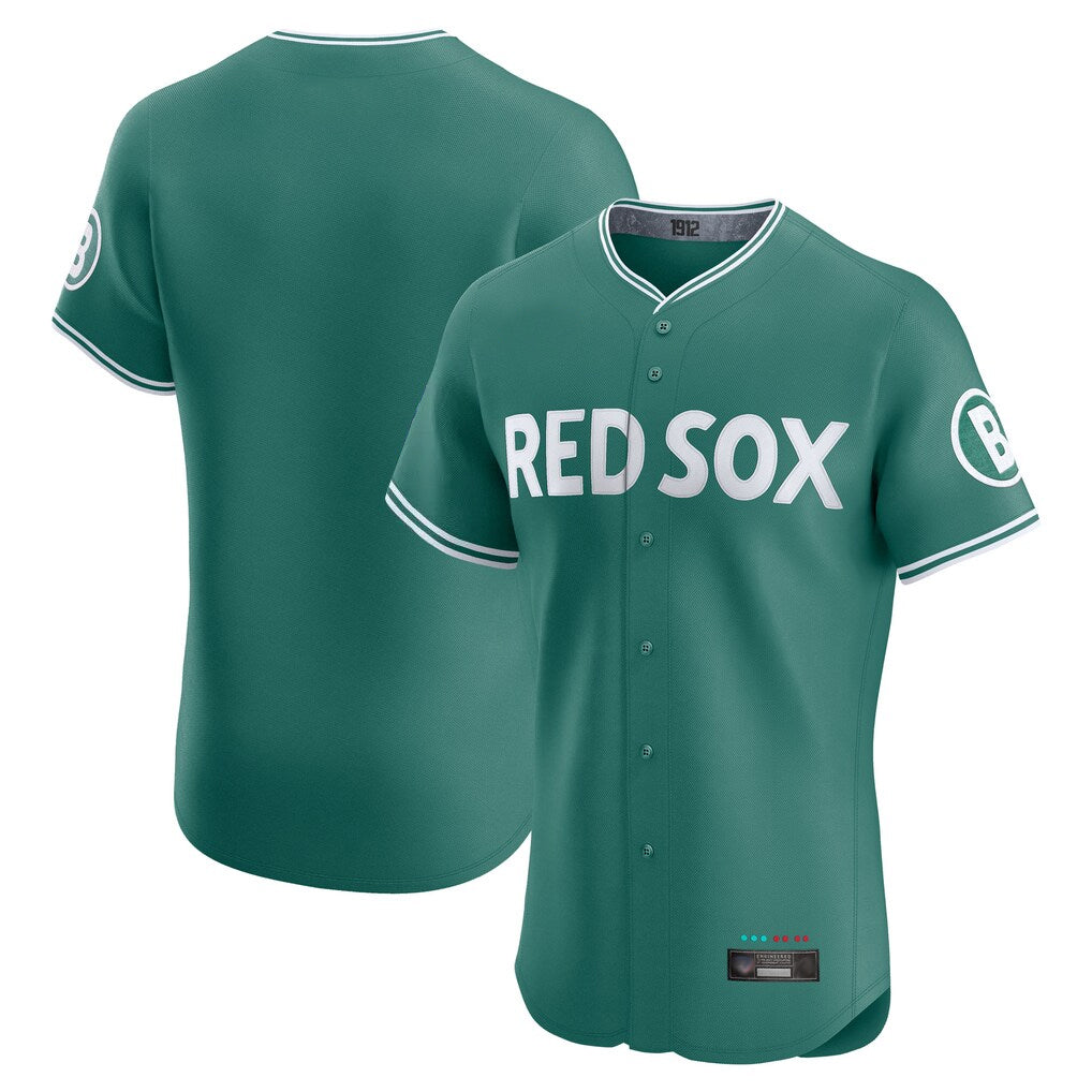 CAdoa B.Red Sox Blank Player Green City Connect Limited Elite Home Game Stitched Jerseys