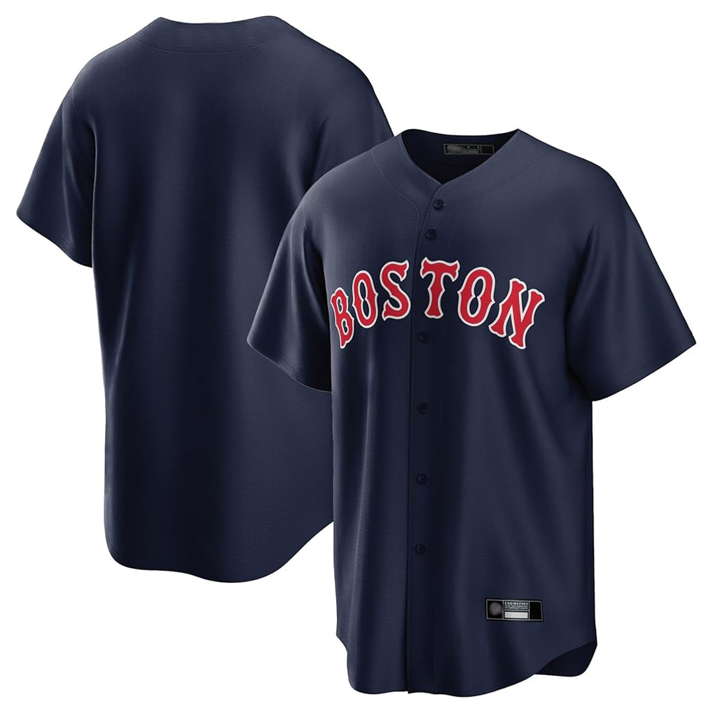 CAdoa B.Red Sox Blank Player Navy Home Game Stitched Jerseys