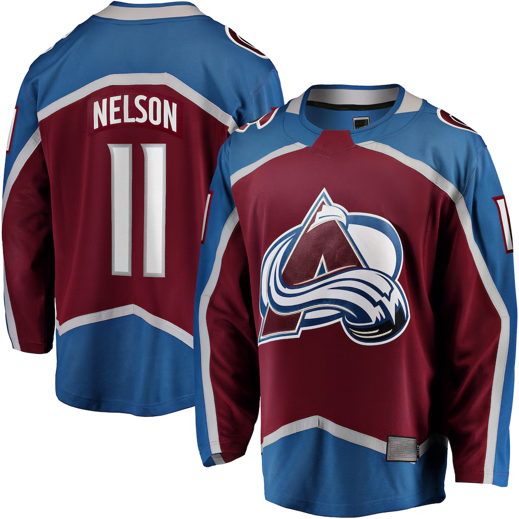 CAdoa C.Avalanche #11 Brock Nelson Burgundy Home Breakaway Jerseys