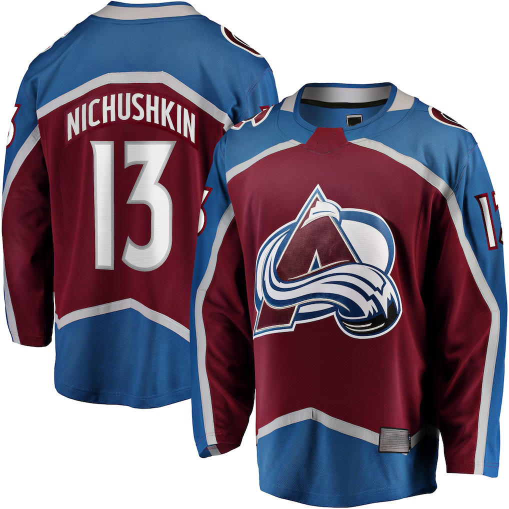 CAdoa C.Avalanche #13 Valeri Nichushkin Burgundy Breakaway Player Jerseys